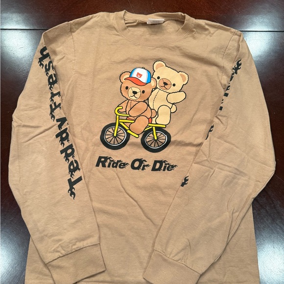 Teddy Fresh Other - Teddy Fresh Tan Long Sleeve Tee with Teddy Graphic